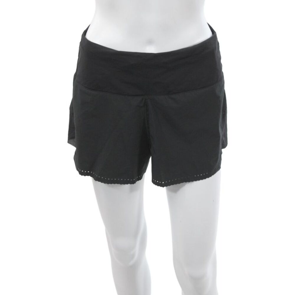Lululemon Women Athletic Black Polyester Shorts Size 6